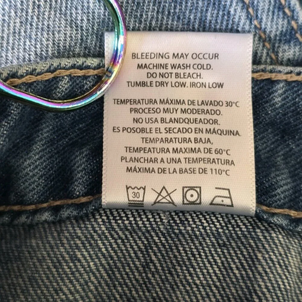 Hidden LA Shorts Women L Blue Distressed Cotton Beach Hippie Raw Hem 4182M-DK - Picture 13 of 16